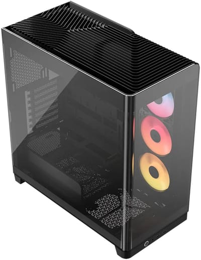 CORSAIR FRAME 4500X LR-R ARGB Midtowermodel ATX - Gebogen Gehard Glas - Zwart (3x LX120-R fan)