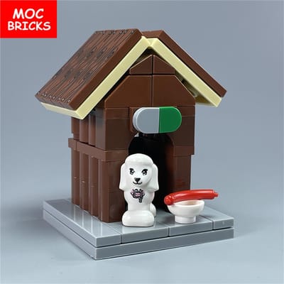 Kit MOC Bakstenen Hondenhok Kennel Schuur Boerderijdier Bouwstenen Verjaardagscadeau DIY Poppen Speelgoed