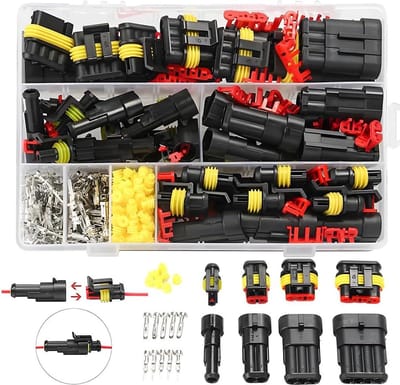 Waterdichte Conector Eléctrico Automotriz Kit 1-4 Pines - Voor Auto Moto Camión Scooter Marino .