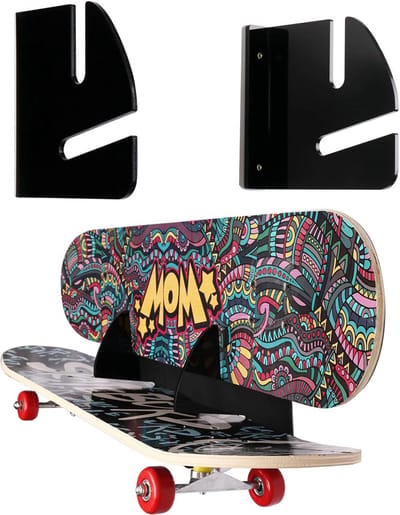 Wandmontage Skateboard Opslag Rek voor Horizontale Display en Ruimtebesparende Berging