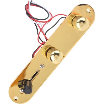 Gitaar Control Plate Metaal voor TL Chroom Plated Voorgemonteerd Circuitbord Vervangingsaccessoires Zwart goud