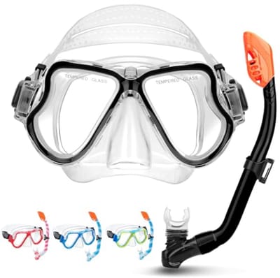 Snorkelset voor Kinderen van 3-14 Jaar - Droge Top, Anti-lek, Anti-condens, Panoramisch Zicht