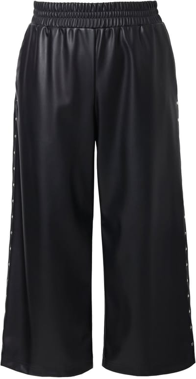 Studio Untold - Dames - Culotte wijde pijpen leerlook sierstuds - Zwart - Maat 52
