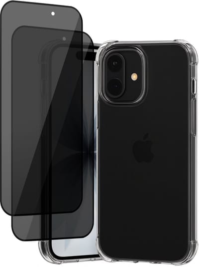 Hoesje geschikt voor iPhone 17 - 2x Privacy Screenprotector Volledig Dekkend Glas - Shockproof Transparant