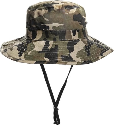 Kinderen Bucket Hat - Safari Hoed - Zomerse Bescherming - Verstelbare Band - 56 cm - Camouflage