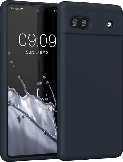 kwmobile telefoonhoesje geschikt voor Google Pixel 6a - Hoesje met siliconen coating - Smartphone case in bosbesblauw