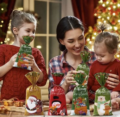 Cabantis Kerstzakjes - Kerst Verpakking - Cadeau Verpakking - Cadeauzakjes Kerst - Kerstzakjes - 8 stuks