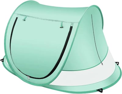Opvouwbare Strandtent voor Peuters – UV-Beschermende Pop-up Babytent, Kinder Strandtent Schaduw Tent voor Camping, Strand, Zwembad en Tuin