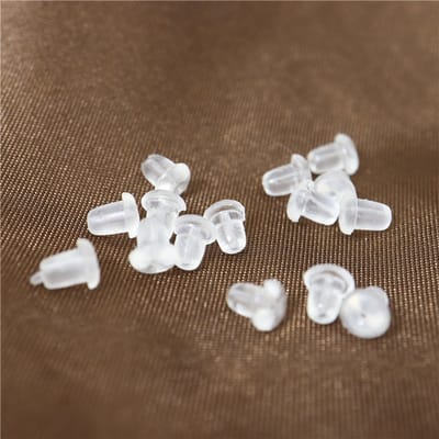 40 oorbel stoppertjes- silicone - 4mm