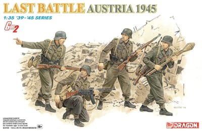 Dragon Modelbouwpakket Militaire voertuigen - 6278 Laatste Slag – Oostenrijk 1945 - Generatie 2 - Duitse Soldaten WWII - 4 Figuren Plastic - 1:35 - Modelbouw