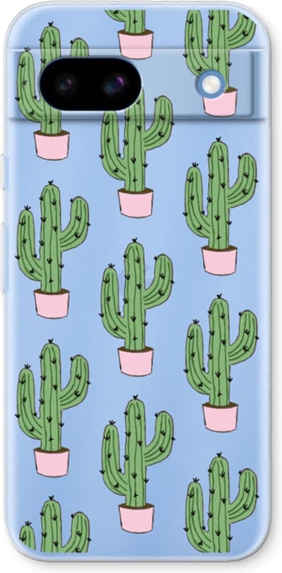 Case Company® - Hoesje geschikt voor Google Pixel 8a hoesje - Cactus Lover - Soft Cover Telefoonhoesje - Bescherming aan alle Kanten en Schermrand