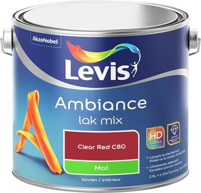 Levis - Ambiance Lak Mat Mix - Clear Red C80 - Mengverf - 2,5 L