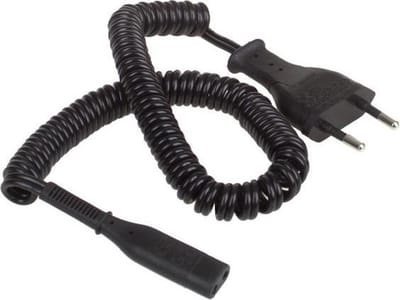 Universeel Netsnoer scheerapparaat - Snoer 2.5A 230V spiraal zwart 1,8M