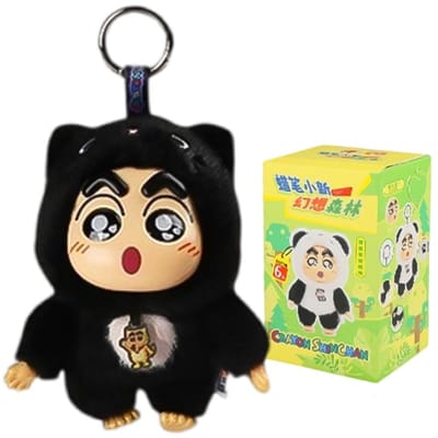 Peluche porte-clés Figurine Crayon Shin-chan Boîte Surprise Série Forêt Fantastique Poupée 15cm Poupée à Suspendre Boîte Mystère cadeau d'anniversaire