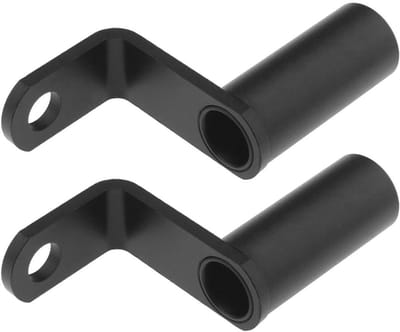 MK Stoer -Motorfiets Achteruitkijkspiegel Verlenging Beugel - Fiets Conversie - Aluminium - Spiegel Houder - 10 mm Spiegels - Zwart - 2 Stuks - Geschikt voor Motorfietsen