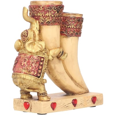 Kaarsenhouder Olifant Schattig Aantrekkelijk Beeld Geluks Ornamenten voor Desktop Handwerk Decoratie brown