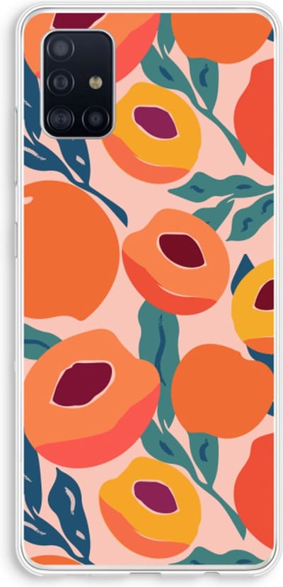 Case Company® - Hoesje geschikt voor Samsung Galaxy A51 4G hoesje - Perzik - Soft Cover Telefoonhoesje - Bescherming aan alle Kanten en Schermrand