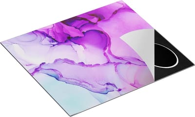 Chefcare Inductie Beschermer Abstracte Kunst - Roze Licht Acryl - 60x50 cm - Afdekplaat Inductie - Kookplaat Beschermer - Inductie Mat