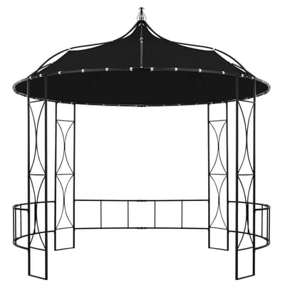 vidaXL - Prieel - rond - 300x290 - cm - antraciet