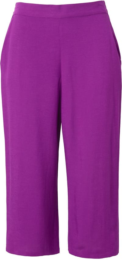 MIAMODA - Dames - Culotte wijde pijp linnenmix - Bes - Maat 44