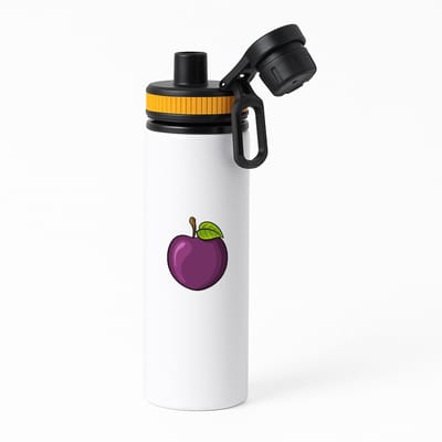 Hacebo® - pruim waterfles met draaidop oranje - Fruitschaal - fruit liefhebbers - steenvrucht - gezond eten - water fles - 850ML