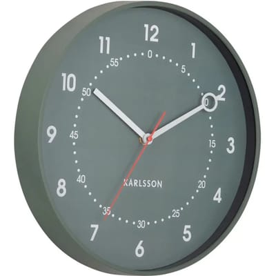 Karlsson Wandklok Fresco - Groen - 31.5x31.5x31.5cm - Wandklok Modern