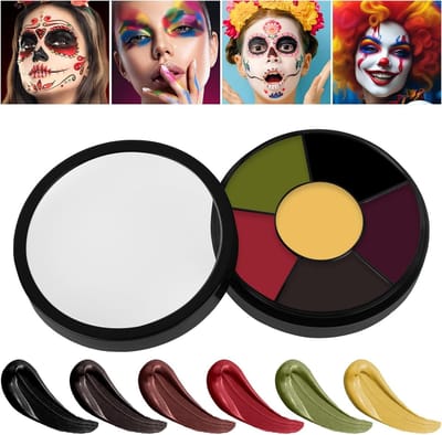 Professionele Verf voor Gezicht en Lichaam, 6 Kleuren Make-up Set, Niet-Toxisch, Ideaal voor Halloween, Cosplay en Feestjes