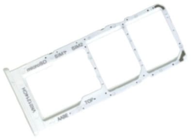 Voor Samsung A71 Sim/SD Kaarthouder Zilver