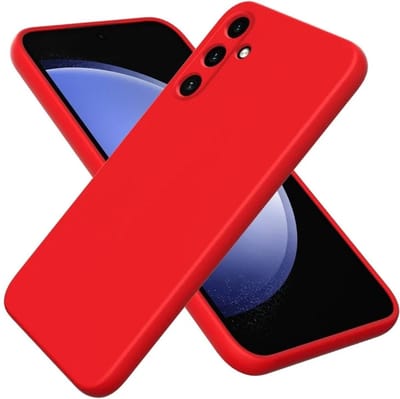 Solid hoesje Geschikt voor: Samsung Galaxy A15 Soft Touch Liquid Silicone Flexible TPU Rubber - Rood