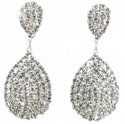 Lange oorbellen- Druppel -ovaal- strass-Charme Bijoux