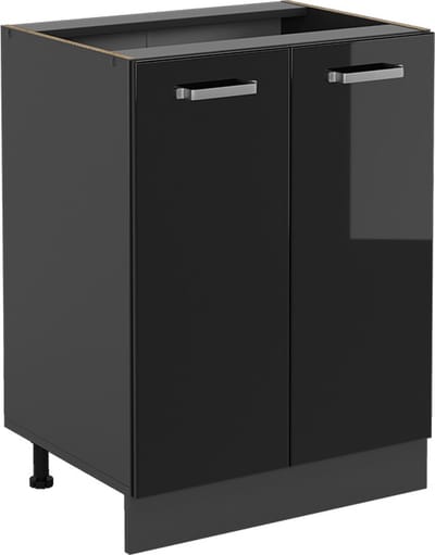 Vicco R-Line Keukenonderkast – 60 cm, WB Eik Zwart hoogglans