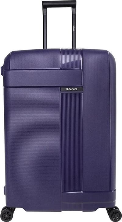 Decent TRANSIT Spinner TSA Reiskoffer vaste sluiting 86 liter - Middelmaat koffer 70x47x28 – Reiskoffer met wielen - Lichtgewicht koffer – Reiskoffer midden - Veilig TSA Cijferslot – Donkerblauw