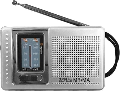 Draagbare Radio - AM FM Speler - Outdoor Luisteren - Hoge Ontvangergevoeligheid - 9.6x2.3x5.8 cm - Zilver
