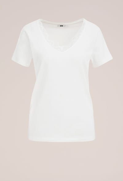 WE Fashion Dames T-shirt met kant
