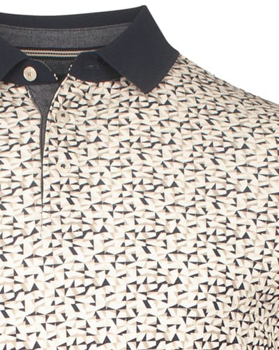 Baileys poloshirt korte mouw beige