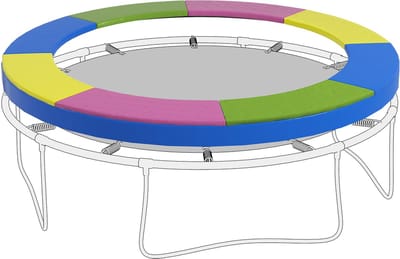 Bescherming 305x305x30 cm Trampoline Randbescherming Veelkleurig Plastic Weerbestendig UV-Bescherming Voor Tuin Trampolines