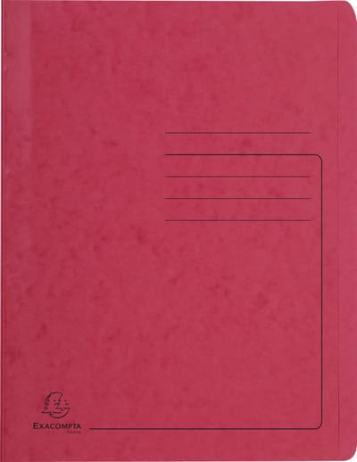 Exacompta 25x Snelhechtmap in glanskarton 355g - A4 - Rood - 39995E