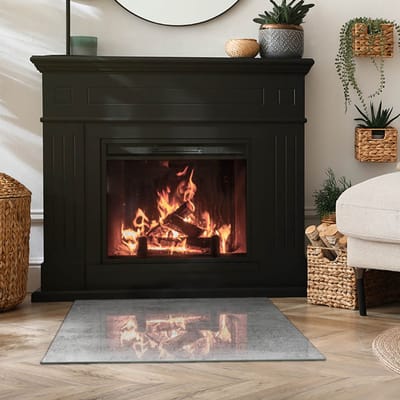 Coloray Vloerplaat Houtkachel - Vloerplaat voor Houtkachel - 80 cm x 60 cm - Vloerplaat Open Haard - Grijs Vloerplaat Kachel - Onderplaat - Plaat voor Onder Kachel - Kachel Vloerplaat - Onderplaat Voor Houtkachel