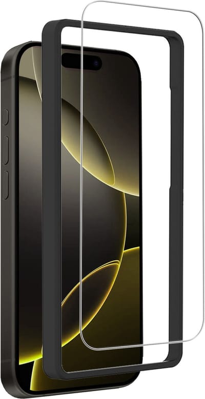 Screenprotector - Geschikt voor Apple iPhone 16 Pro - Met Installatie Frame - Gehard Glas - Beschermglas - Tempered Glass - Screen Protector