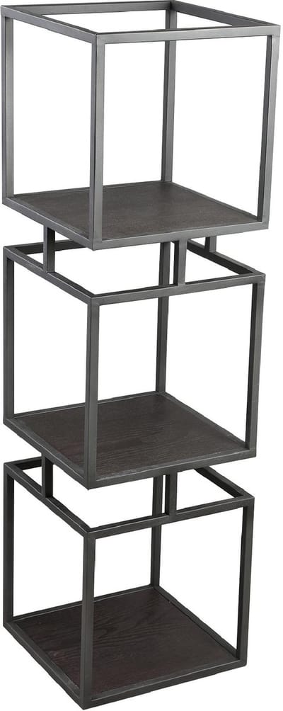 PTMD - Kast Nanci - Zwart - 33.5x33.5x115cm