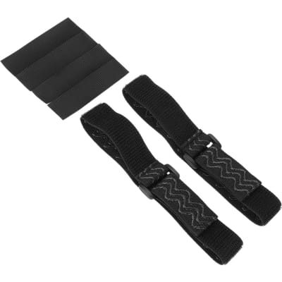 2 stuks Knie Laarzen Bandjes Antislip Laarzen Vaste Riem Bandjes met 4 stuks Zelfklevende Tapes black