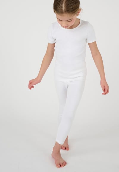 Damart - Klassiek gebreide T-shirt met korte mouwen Thermolactyl - Kinderen - Wit - 4 JAAR