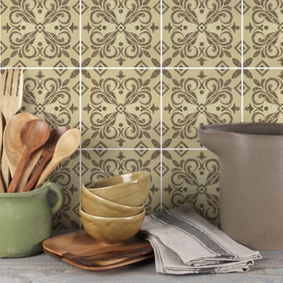 Zelfklevende tegelmuurstickers voor keuken en badkamer - 9 Aldoni Azulejos tegelstickers - 9 stickers 10x10cm
