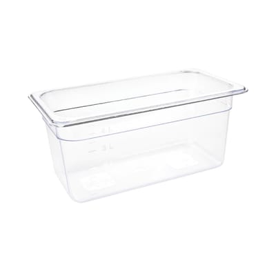 Vogue polycarbonaat bak transparant GN 1/3 150mm