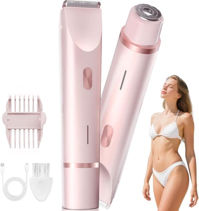 KZQ Elektrische Bikini Trimmer Voor Vrouwen USB C Oplaadbaar Zachte Ontharing Voor Gevoelige Huid Geschikt Voor Bikinilijn Benen Oksels En Gezicht Roze Afspoelbaar Design
