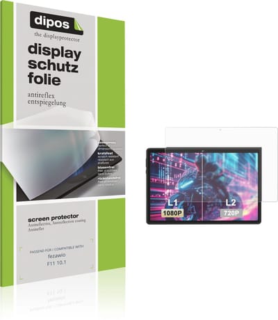 dipos – 2x Matte Beschermfolie geschikt voor fezawio F11 10.1 | Krasbestendige & antireflecterende Screenprotector Ultra-Thin