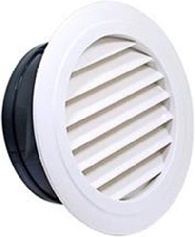 Ontluchtingsrooster Keuken - Luchtventiel Badkamer - Ventilatie Optimaliseren - Instelbaar Luchtvolume - 75mm - Zwart Wit