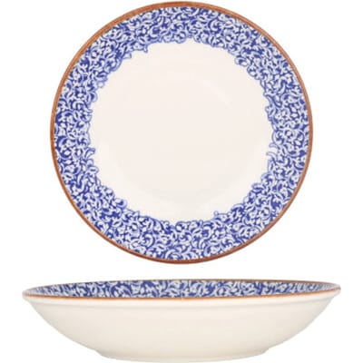By Bone Diepbord - Edera Cobalt - Porselein - 25 cm (1300cc) - set van 6