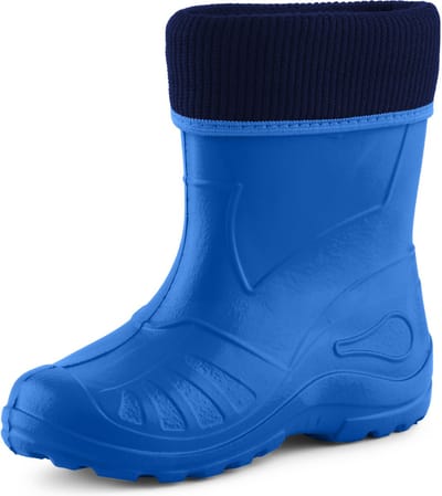 Ladeheid Kinder Regenlaarzen - Rubber - met Binnenschoen - EVA - Wasbare Binnenschoen - LA-KL-EVA-Kids - Blauw - 22