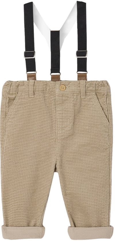 Vertbaudet Babybroek in fluweel / velours met afneembare bretels